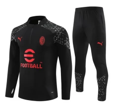 AC Milan Ensemble Sweat d'entraînement 2023/24 - 1-4 Zip Noir