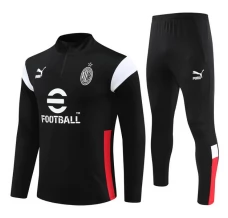 AC Milan Ensemble Sweat d'entraînement 2023/24 - 1-4 Zip Noir Rouge