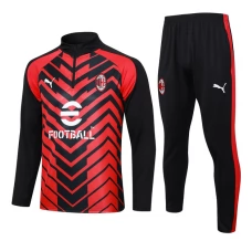 AC Milan Ensemble Sweat d'entraînement 2023/24 - 1-4 Zip Noir Rouge