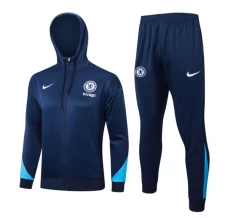 Chelsea FC Ensemble Veste d'entraînement 2024/25 - Capuche Bleu