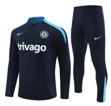 Chelsea FC Survêtement 2024/25 - 1-4 Zip Noir Bleu