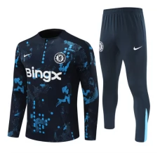 Chelsea FC Survêtement 2024/25 - 1-4 Zip Noir Bleu