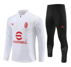 Enfant AC Milan Ensemble Sweat d'entraînement 2023/24 - 1-4 Zip Blanc