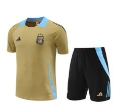 Enfant Argentine Ensemble Maillot d'entraînement 2024/25 - Shorts Gold