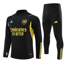 Enfant Arsenal Ensemble Sweat d'entraînement 2023/24 - 1-4 Zip Noir Jaune