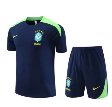 Enfant Brésil Ensemble Maillot d'entraînement 2024/25 - Shorts Bleu Marine