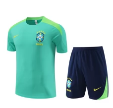 Enfant Brésil Ensemble Maillot d'entraînement 2024/25 - Shorts Vert