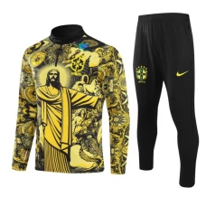 Enfant Brésil Survêtement 2024/25 - 1-4 Zip Jaune