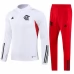 Enfant CR Flamengo Ensemble Sweat d'entraînement 2023/24 - 1-4 Zip Blanc