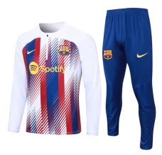 Enfant FC Barcelone Ensemble Sweat d'entraînement 2023/24 - 1-4 Zip Bleu Rouge