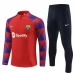 Enfant FC Barcelone Ensemble Sweat d'entraînement 2023/24 - 1-4 Zip Rouge Bleu