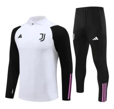 Enfant Juventus Ensemble Sweat d'entraînement 2023/24 - 1-4 Zip Blanc Noir