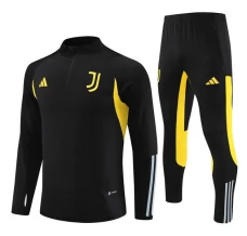 Enfant Juventus Ensemble Sweat d'entraînement 2023/24 - 1-4 Zip Noir Jaune