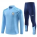 Enfant Manchester City Ensemble Sweat d'entraînement 2023/24 - 1-4 Zip Bleu