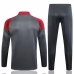Enfant Manchester City Ensemble Sweat d'entraînement 2023/24 - 1-4 Zip Gris Rouge