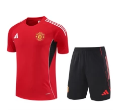 Enfant Manchester United Ensemble Maillot d'entraînement 2025/26 - Shorts Rouge