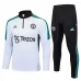 Enfant Manchester United Ensemble Sweat d'entraînement 2023/24 - 1-4 Zip Blanc