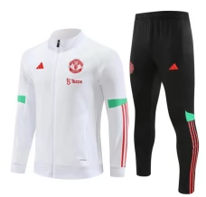 Enfant Manchester United Survêtement 2023/24 - Blanc Noir Enfant Manchester United Survêtement 2023/24 - Blanc Noir