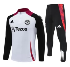 Enfant Manchester United Survêtement 2024/25 - 1-4 Zip Noir Blanc
