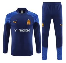 Enfant Olympique de Marseille Ensemble Sweat d'entraînement 2023/24 - 1-4 Zip Dark Bleu