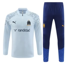 Enfant Olympique de Marseille Ensemble Sweat d'entraînement 2023/24 - 1-4 Zip Light Bleu