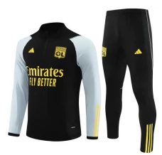 Enfant Olympique Lyonnais Ensemble Sweat d'entraînement 2023/24 - 1-4 Zip Noir