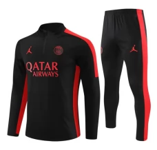 Enfant Paris Saint-Germain Ensemble Sweat d'entraînement 2023/24 - 1-4 Zip Noir Rouge