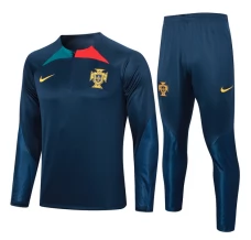 Enfant Portugal Ensemble Sweat d'entraînement 2023/24 - 1-4 Zip Bleu