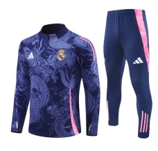 Enfant Real Madrid Survêtement 2024/25 - 1-4 Zip Bleu