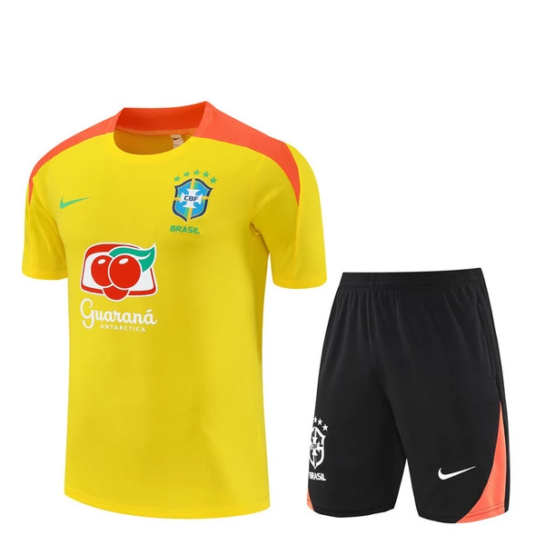 Ensemble Maillot d'entraînement Brésil 2025/26 - Shorts Jaune Ensemble Maillot d'entraînement Brésil 2025/26 - Shorts Jaune