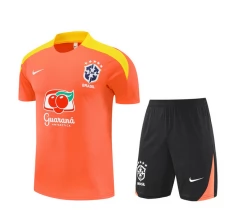 Ensemble Maillot d'entraînement Brésil Enfant 2025/26 - Shorts Orange