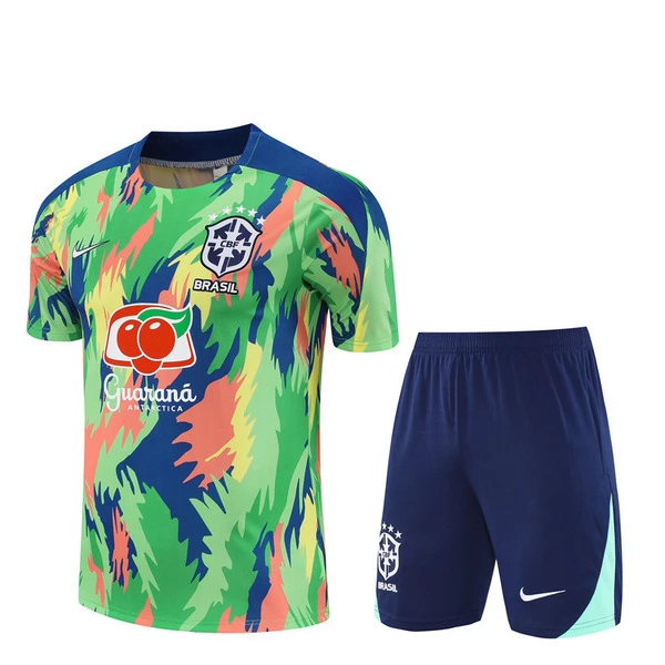 Ensemble Maillot d'entraînement Brésil Enfant 2025/26 - Shorts Vert Ensemble Maillot d'entraînement Brésil Enfant 2025/26 - Shorts Vert