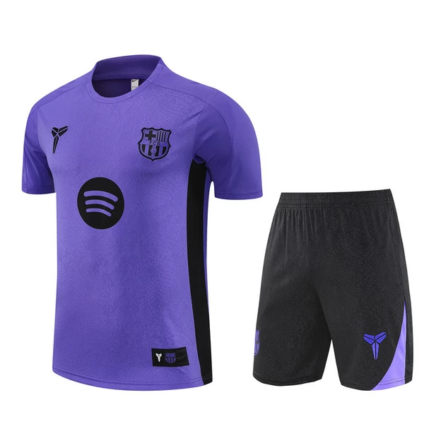 Ensemble Maillot d'entraînement FC Barcelone Enfant 2025/26 - Shorts Violet Ensemble Maillot d'entraînement FC Barcelone Enfant 2025/26 - Shorts Violet