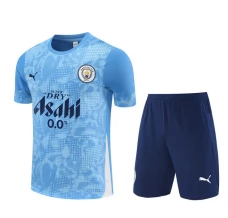 Ensemble Maillot d'entraînement Manchester City 2025/26 - Shorts Bleu