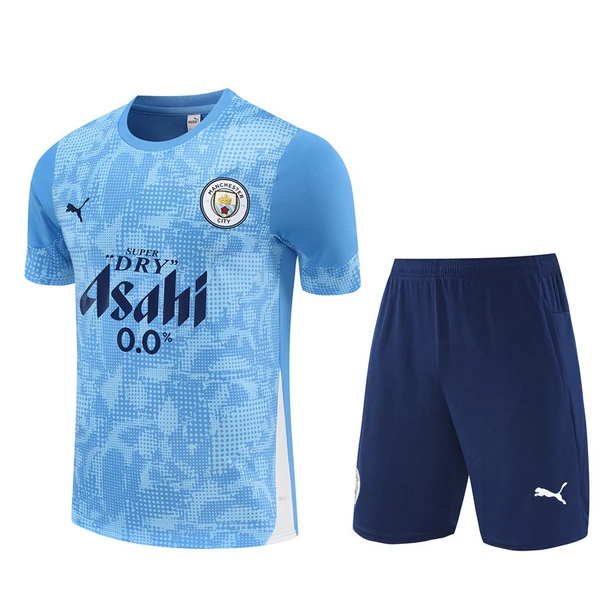 Ensemble Maillot d'entraînement Manchester City Enfant 2025/26 - Shorts Bleu Ensemble Maillot d'entraînement Manchester City Enfant 2025/26 - Shorts Bleu