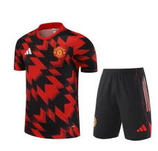 Ensemble Maillot d'entraînement Manchester United Enfant 2025/26 - Shorts Rouge