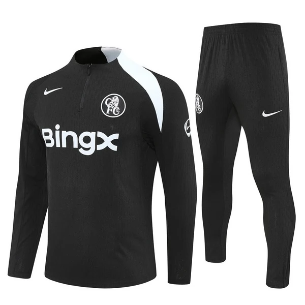 Ensemble Sweat d'entraînement Chelsea FC 2025/26 - 1-4 Zip Noir Ensemble Sweat d'entraînement Chelsea FC 2025/26 - 1-4 Zip Noir
