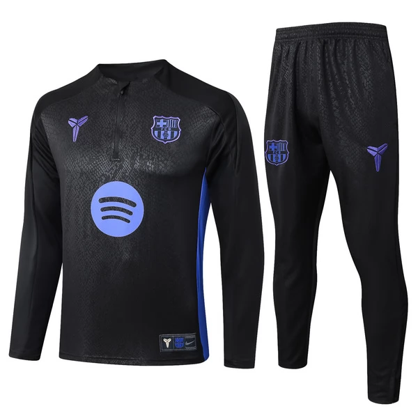 Ensemble Sweat d'entraînement FC Barcelone 2025/26 - 1-4 Zip Noir Ensemble Sweat d'entraînement FC Barcelone 2025/26 - 1-4 Zip Noir