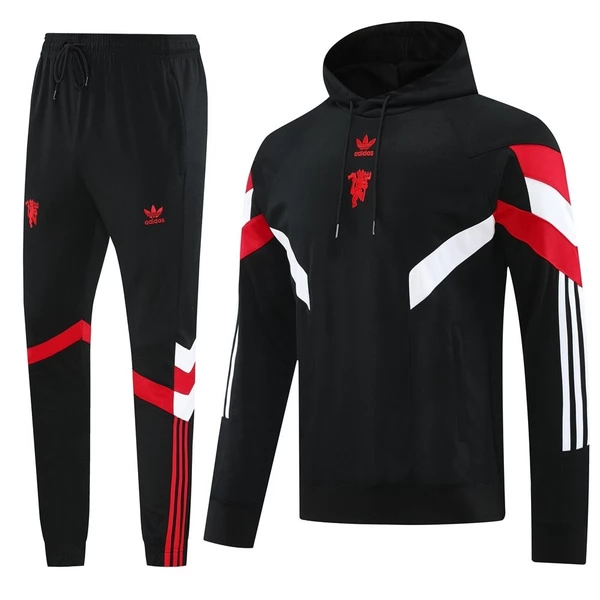 Ensemble Sweat d'entraînement Manchester United 2025/26 - Hoodie Noir Ensemble Sweat d'entraînement Manchester United 2025/26 - Hoodie Noir