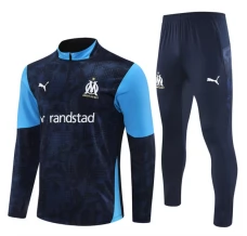 Ensemble Sweat d'entraînement Olympique de Marseille Enfant 2025/26 - 1-4 Zip Bleu