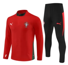 Ensemble Sweat d'entraînement Portugal Enfant 2025/26 - 1-4 Zip Rouge