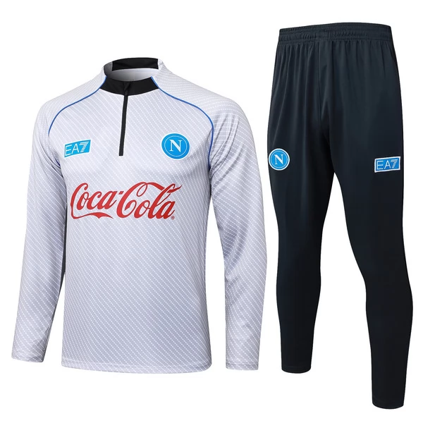 Ensemble Sweat d'entraînement SSC Napoli Enfant 2025/26 - 1-4 Zip Gris Ensemble Sweat d'entraînement SSC Napoli Enfant 2025/26 - 1-4 Zip Gris