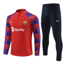 FC Barcelone Ensemble Sweat d'entraînement 2023/24 - 1-4 Zip Rouge Bleu