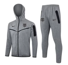 FC Barcelone Ensemble Veste d'entraînement 2024/25 - Capuche Gris FC Barcelone Ensemble Veste d'entraînement 2024/25 - Capuche Gris