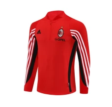 Haut d'entraînement AC Milan 2003-04 - 1-4 Zip Retro Rouge