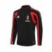 Haut d'entraînement AC Milan 2005-06 - 1-4 Zip Retro Noir