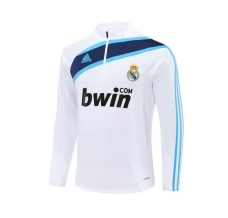 Haut d'entraînement Real Madrid 2005-06 - 1-4 Zip Retro Blanc