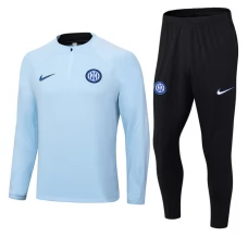 Inter Milan Ensemble Sweat d'entraînement 2023/24 - 1-4 Zip Bleu