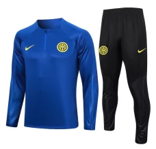 Inter Milan Ensemble Sweat d'entraînement 2023/24 - 1-4 Zip Bleu