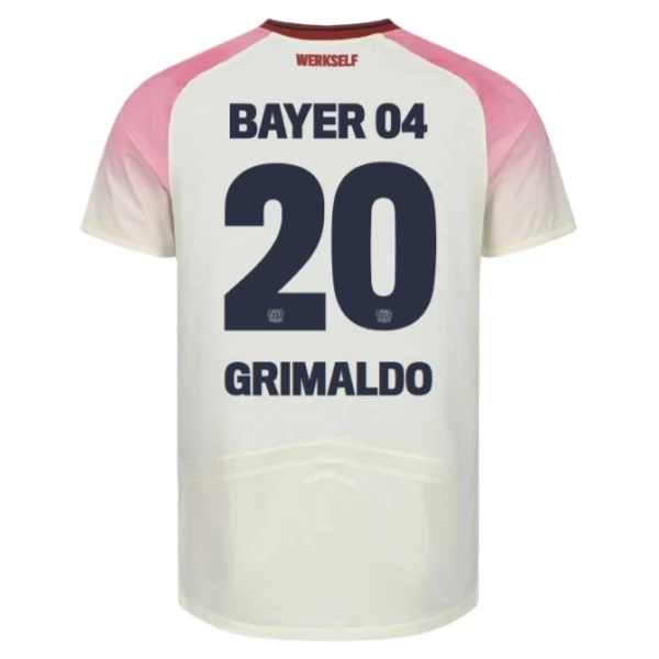 Maillot Bayer 04 Leverkusen Grimaldo 20 Tenue Extérieur 2025/26 Maillot Bayer 04 Leverkusen Grimaldo 20 Tenue Extérieur 2025/26
